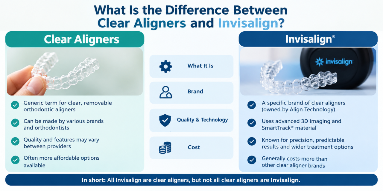 What Is the Difference Between Clear Aligners and Invisalign?